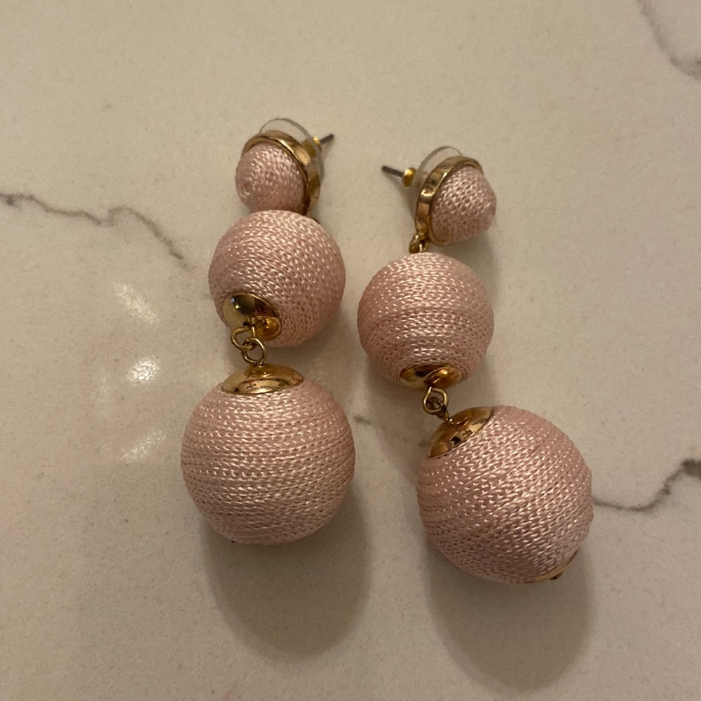 Blush pink drop earrings